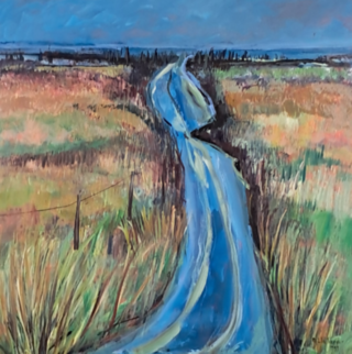 Acryl op doek, Maya Wildevuur, Landschap, 2000